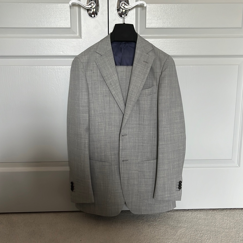 Suitsupply Light Grey VBC Tropical 120’s Havana Suit - Picture 1 of 6